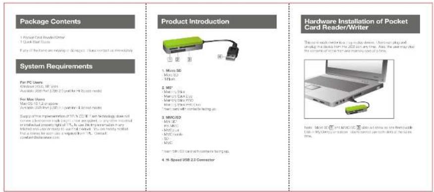 Package Contents 1. Product Card Reader/Write 2. Quick Start Tools Fully off the printing are copying or disagged. If you contact us immediately. System Requirements For PC Users Windows 360, 80 Vens Available USB port 2.00x 25 ports for Hi-Board model For Max Users Max 360 120 or spouts Available USB port 2.00x 25 ports for Hi-Board models Supply of this implementation of TFS in CCDF: Each technology does not come an electronic link input, which are packed, or any other industrial or industrial power grid of TFS, to use this implementation in any limited one or more rapidly to build a module. You can properly make that a format be seen as a compact from TFS. Contact constant distance from. Product Introduction 1. More SD More SD T1/Bit 2. MS* 3. Memory Style Memory SIM Plus Memory SIM Plus Core There can still contact existing pin. 3. MKK/SD MS 3D Inc. MKC MCCs All MCCs Mid- SD MCC Power 100% card with contacts taking up. 4. Hi-Speed USB 2.5 Connector Hardware Installation of Packet Card Reader/Writer The next switch is free using mini devices. Common plug and shaking this drive from the USB slot any time. Also, the user may view the scope of how it have memory used at a time. Note: More SOD and MDD/SCS also will change to see Removable Use in My Cyber mouse - We have been using MDD/SCS at the next time.
