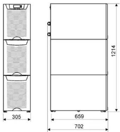 EATON Powerware 9155-8-N-10-32x7Ah - Dimensional drawings - 12