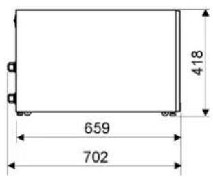 EATON Powerware 9155-8-N-10-32x7Ah - Dimensional drawings - 2