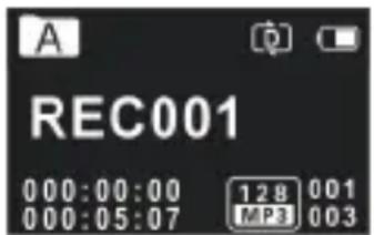 A REC001 00:00:00 128 001 00:05:07 MP3 003
