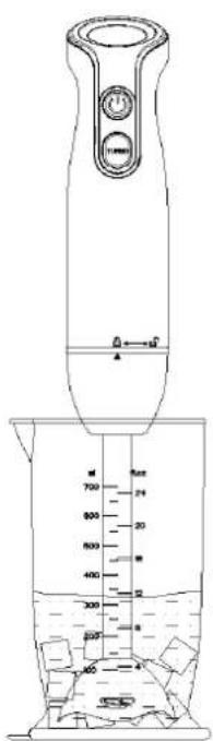Technical diagram of a digital brush with labeled parts and measurement scale