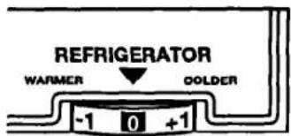 REFRIGERATOR WARMER OOLDER -1 0 +1