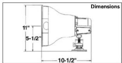 Dimensions 11" 5-1/2" 10-1/2"