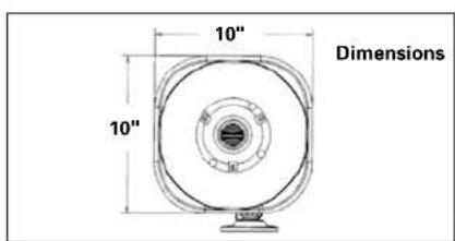 10" 10" Dimensions