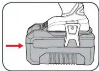 Ozito PXIDS-300 - Inserting &amp; Removing the Battery (not included) - 1