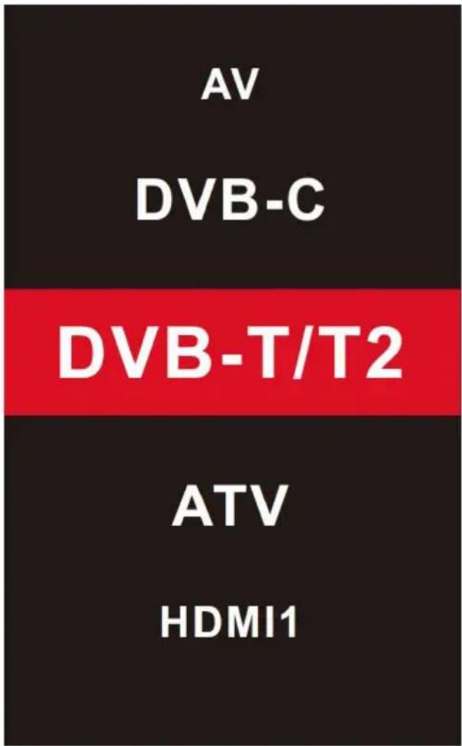 AV DVB-C DVB-T/T2 ATV HDMI1