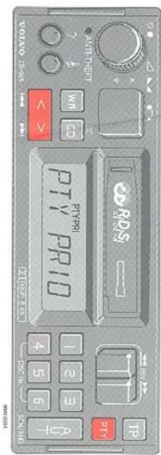 RDiS1 ANTI-THEFT WN CD < > PTY-PRI PTY PRIO VOLVO CR-WS REV TP PTY 1 2 3 4 5 6 DISC No. SCN/RND 00000004