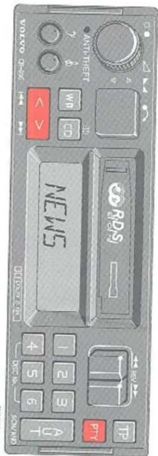 RDSi EPCN ANTI-THEFT WR CD NEWS VOLVO CR-00C 1 2 3 4 5 6 REV TP PTY AUT DISC No. SON/RND
