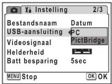 PENTAX Optio L30 - De USB-aansluitfunctie wijzigen - 2