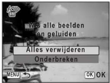 PENTAX Optio L30 - Alle opnamen en geluidsbestanden wissen - 2