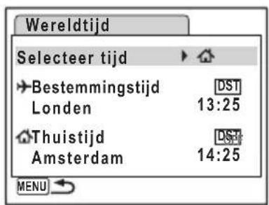 PENTAX Optio L30 - De tijd van de bestemmingstijd weergeven op de LCD-monitor (Selecteer tijd) - 1