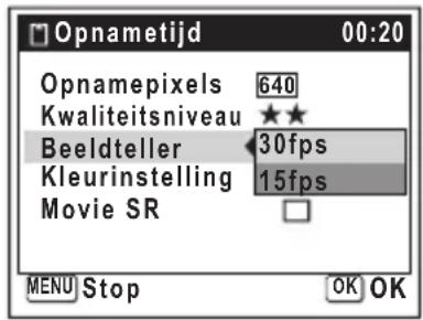 PENTAX Optio L30 - De beeldsnelheid selecteren - 1