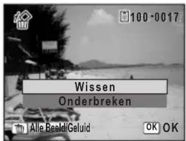PENTAX Optio L30 - Eén opname of geluidsbestand wissen - 2