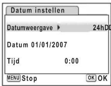 PENTAX Optio L30 - De datum en tijd wijzigen - 1