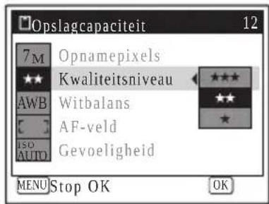 PENTAX Optio L30 - Wijzig de instelling met de vierwegbesturing (▲▼). - 1