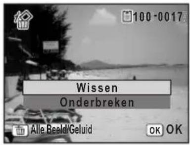 PENTAX Optio L30 - De weergegeven opname wissen - 1