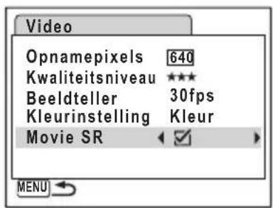 PENTAX Optio L30 - De functie Movie SR instellen - 1