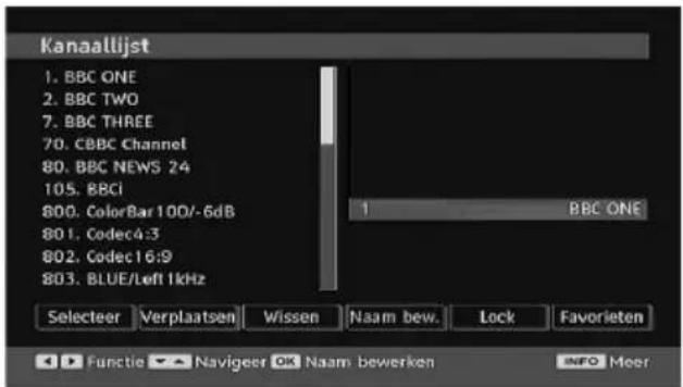Kanaalijst 1. BBC ONE 2. BBC TWO 7. BBC THREE 70. CBBC Channel 80. BBC NEWS 24 105. BBCI 800. ColorBar 10D/-6dB 801. Codec4:3 802. Codec16:9 803. BLUE/Left 1kHz Selecteer Verplaatsen Wissen Naam bew. Lock Favorieten ►►►►►►►►►►►►►►►►►►►►►►►►►►►►►►►►►►►►►►►►►►►►►►►►►►►►►►►►►►►►►►►►►►►►►►►►►►►►►►►►►►►►►►►►►►►►►►►►►►►► ► Naviger OK Naam bewerken INFO Meer
