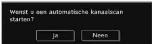 Wenst u een automatische kanaalscan starten? Ja Neen