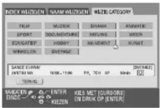 JVC DR-MV1 - Categorie wijzigen - 1