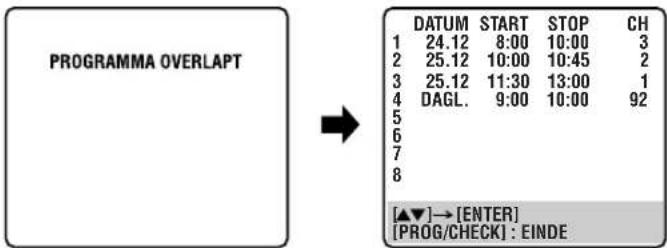JVC DR-MV1 - Wanneer programma's elkaar overlappen - 1