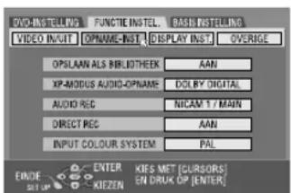 JVC DR-MV1 - De functie instellen (DVD-speler) - 2