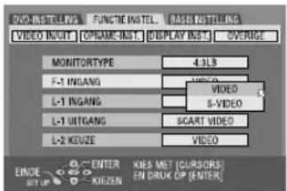 JVC DR-MV1 - F-1 Input instellen - 1