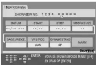 JVC DR-MV1 - SHOWVIEW™ timer programmeren - 3