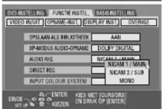 JVC DR-MV1 - De functie instellen (DVD-speler) - 3