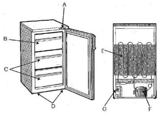 INDESIT GSF 4120 - Beschrijving van de Vrieskast - 1