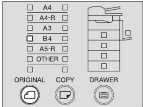 A4 A4-R A3 B4 A5-R OTHER ORIGINAL COPY DRAWER