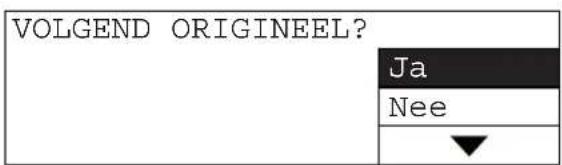 VOLGEND ORIGINEEL? Ja Nee