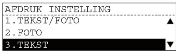 AFDRUK INSTELLING 1. TEKST/FOTO 2. FOTO 3. TEKST