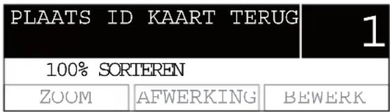 PLAATS ID KAART TERUG 100% SORTEREN ZOOM AFWERKING BEWERK