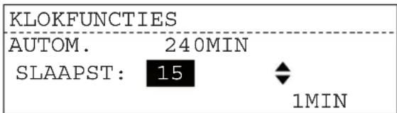 KLOKFUNCTIONS AUTOM. 240MIN SLAAPST: 15 ◆ 1MIN