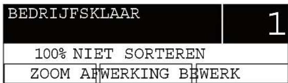 BEDRIJFSKLAAR 1 100% NIET SORTEREN ZOOM AFWERKING BEWERK