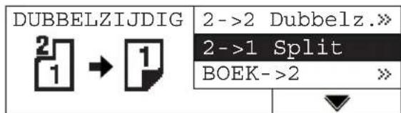 DUBBELZIJDIG 2->2 Dubbelz.>> 2->1 Split BOEK->2