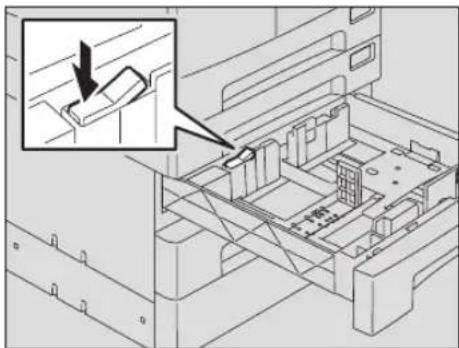 TOSHIBA e-studio 242 - Duw de linkerzijde van de papiergeleiderblokkering in, om deze vast te zetten. - 1