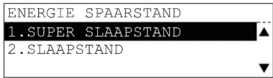 ENERGIE SPAARSTAND 1.SUPER SLAAPSTAND 2.SLAAPSTAND