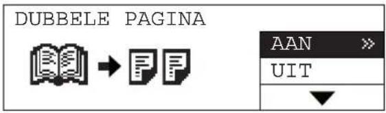 DUBBELE PAGINA AAN >> UIT ▼