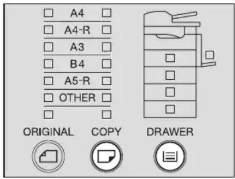 A4 A4-R A3 B4 A5-R OTHER ORIGINAL COPY DRAWER