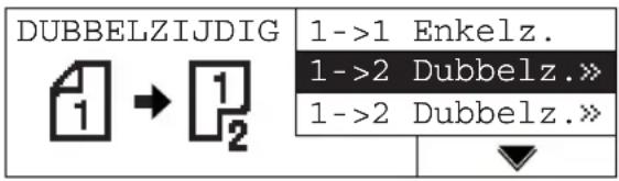 DUBBELZIJDIG 1->1 Enkelz. 1->2 Dubbelz.> 1->2 Dubbelz.
