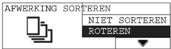 AFWERKING SORTEREN NIET SORTEREN ROTEREN