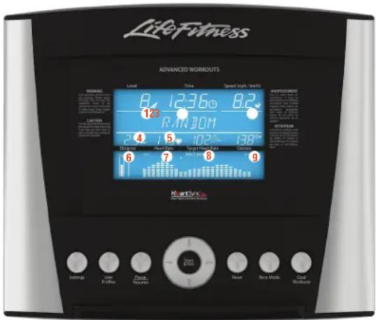 Life Fitness Advanced - Beknopt overzicht: Geavanceerd trainingbedieningspaneel - 1