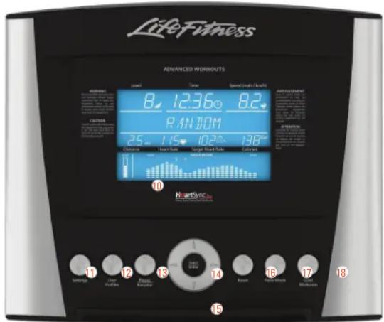 Life Fitness Advanced - Beknopt overzicht: Geavanceerd trainingbedieningspaneel - 1