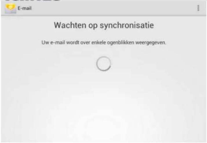 E-mail Wachten op synchronisatie Uw e-mail wordt over enkele ogenblikken weergegeven.