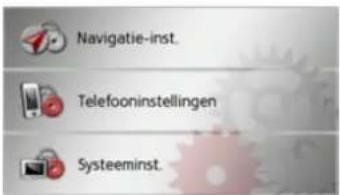 Navigatie-inst. Telefooninstellingen Systeeminst.