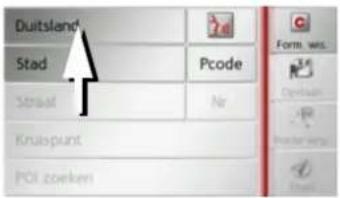 Duitsland Stad Pcode Form: wts. Sensat Nr Kruuspunt POI zoeken