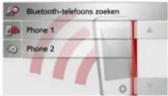 Bluetooth-telefoons zoeken Phone 1 Phone 2