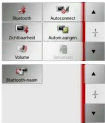 Bluetooth Autoconnect Zichtbaarheid Autom.aangen. Volume Verversen Bluetooth-naam